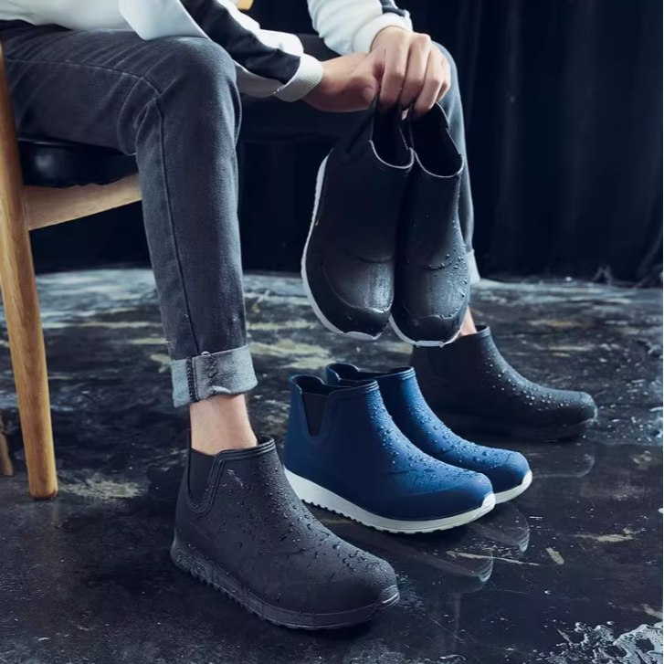 短筒雨靴 廚房工作鞋 防水膠鞋 3色-細節圖2