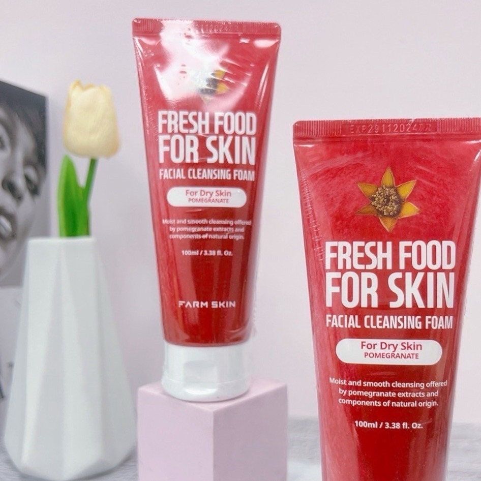 素人票選第一【FRESH FOOD】超能亮 微導循環 紅石榴洗面乳 100ml-細節圖4