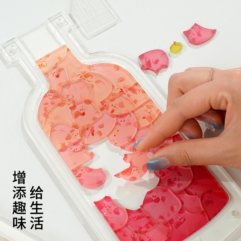 TOi 圖益 異拼樂拼圖【瓶子裡的萌寵 全員綠馬】亞克力DIY生日插畫桌遊禮物-細節圖4
