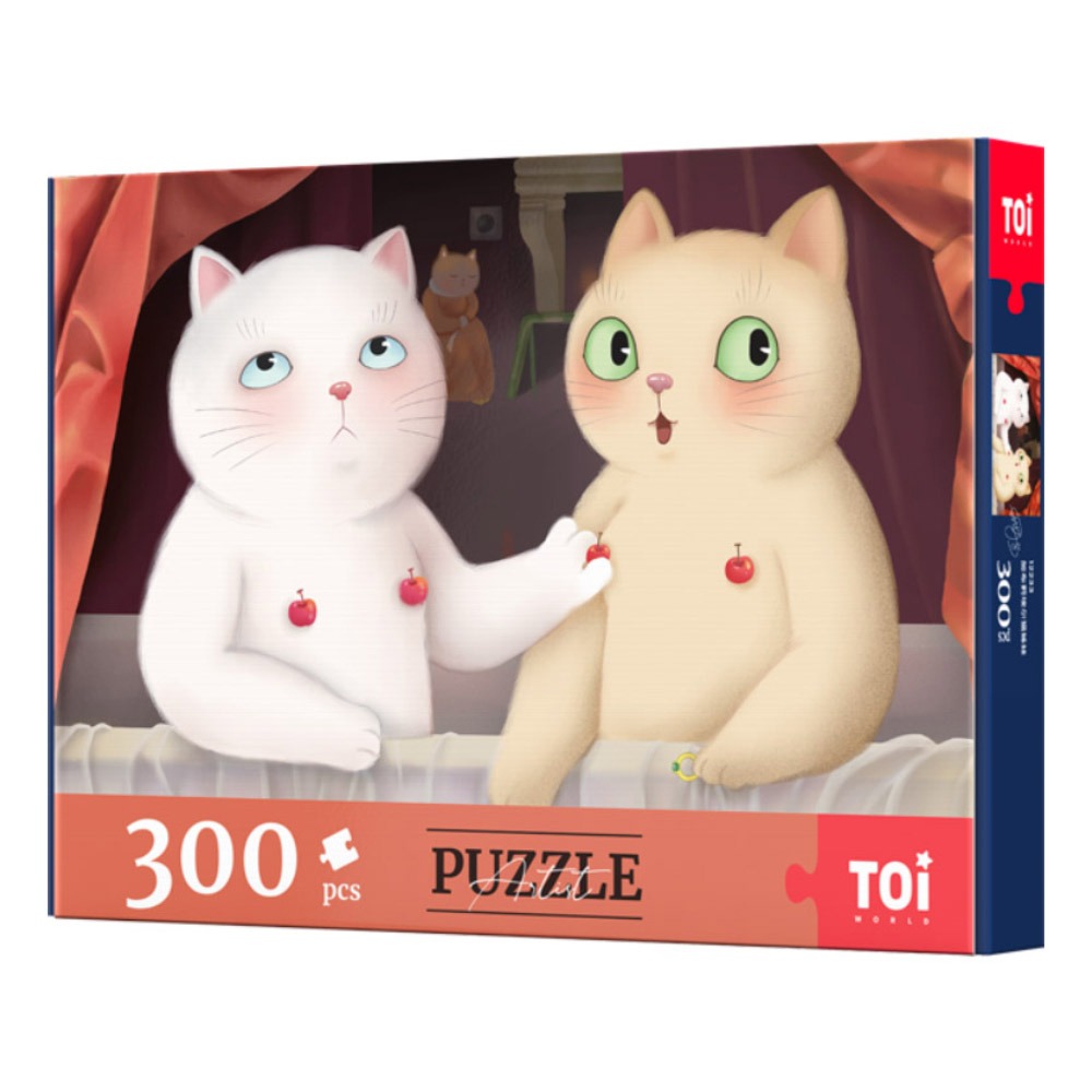 拼圖300片 可愛寵物插畫【加布莉埃爾貓姊妹】TOi圖益生日益智休閒童話玩具遊戲桌遊兒童節禮物 畢業禮物-細節圖2