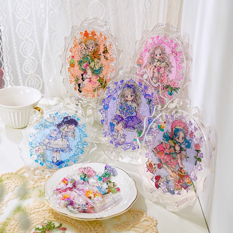 Toi 圖益【鏡遇花靈】亞克力拼圖56片 DIY生日插畫桌遊禮物-細節圖9