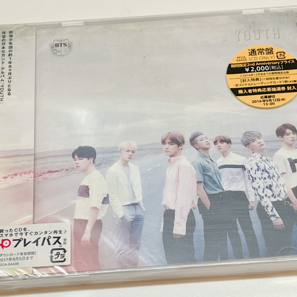 BTS 防彈少年團YOUTH 日本專輯CD ONLY 通常盤- MH2023