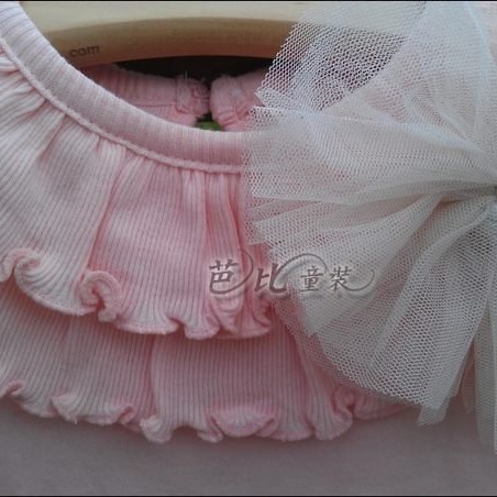 ※【㊣韓國進口-珍珠花朵紗別針上衣】零碼：7號【春夏新品-賠本200元】※-細節圖2