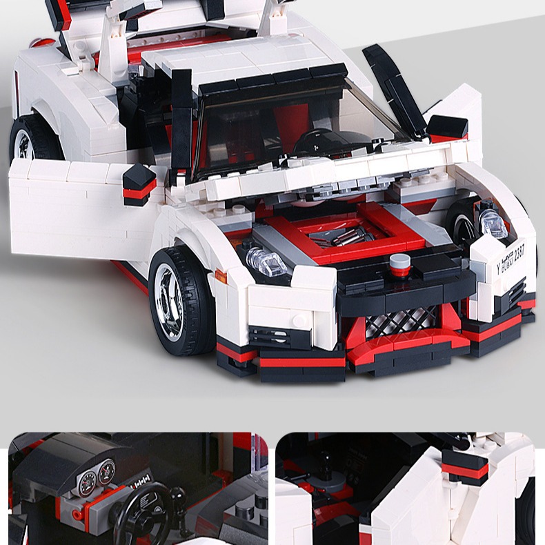 宇星模王 GTR 戰神 911 敞篷 Pagani 風之子 積木車-細節圖2