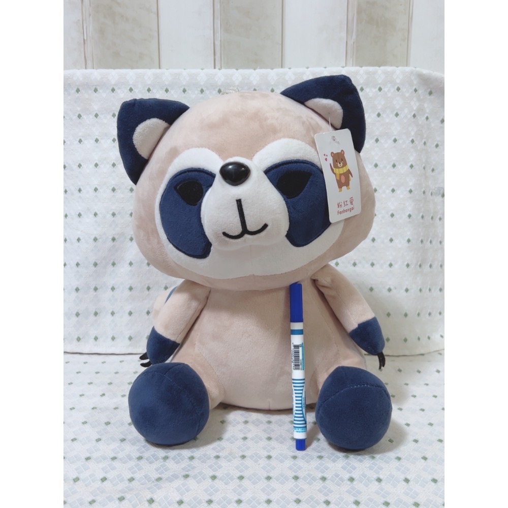 全新可愛浣熊 小浣熊 坐姿浣熊 12吋-細節圖2
