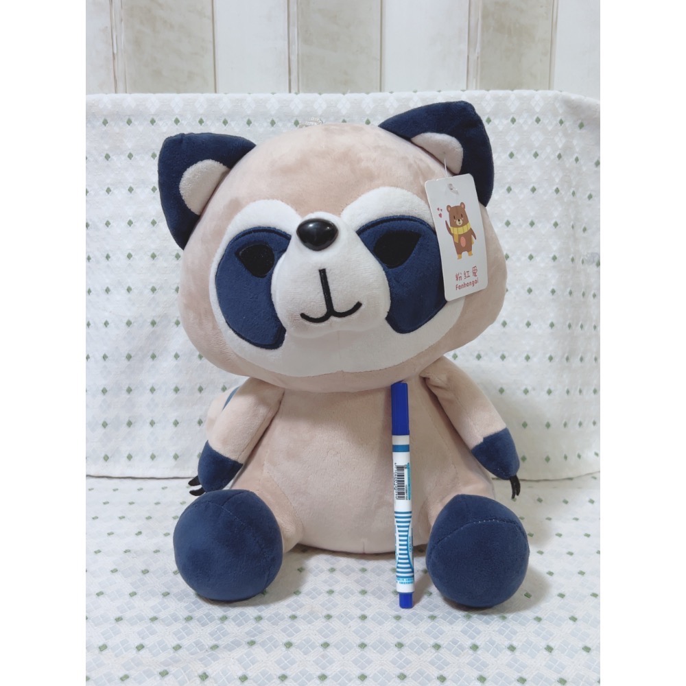 全新可愛浣熊 小浣熊 坐姿浣熊 12吋-細節圖2