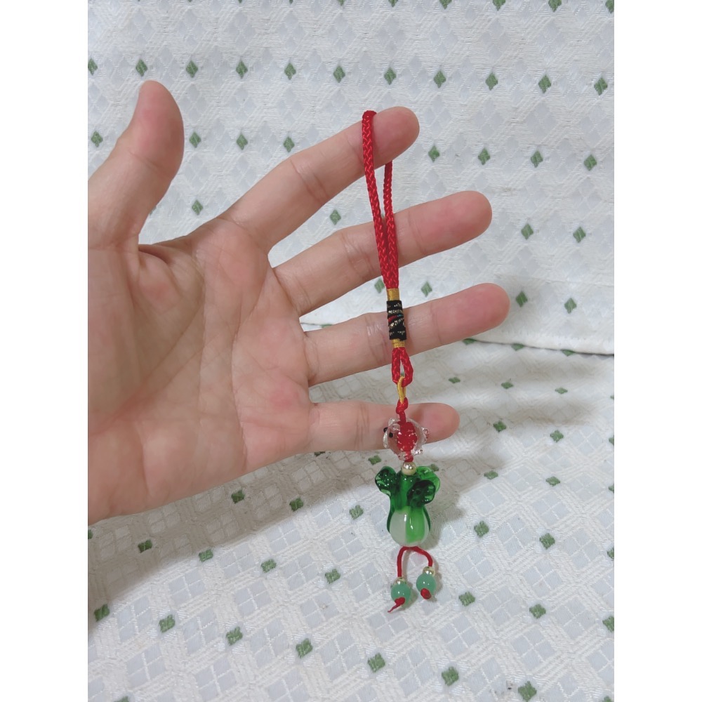 （義賣）全新翠玉白菜吊飾-細節圖2