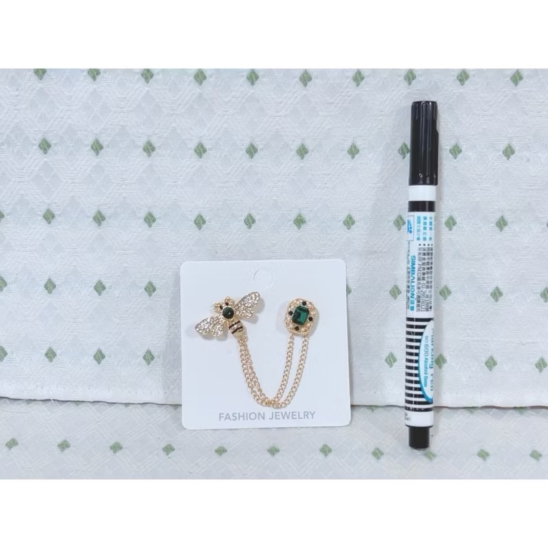 B11 蜜蜂流蘇 珍珠水鑽胸針 別針-細節圖5