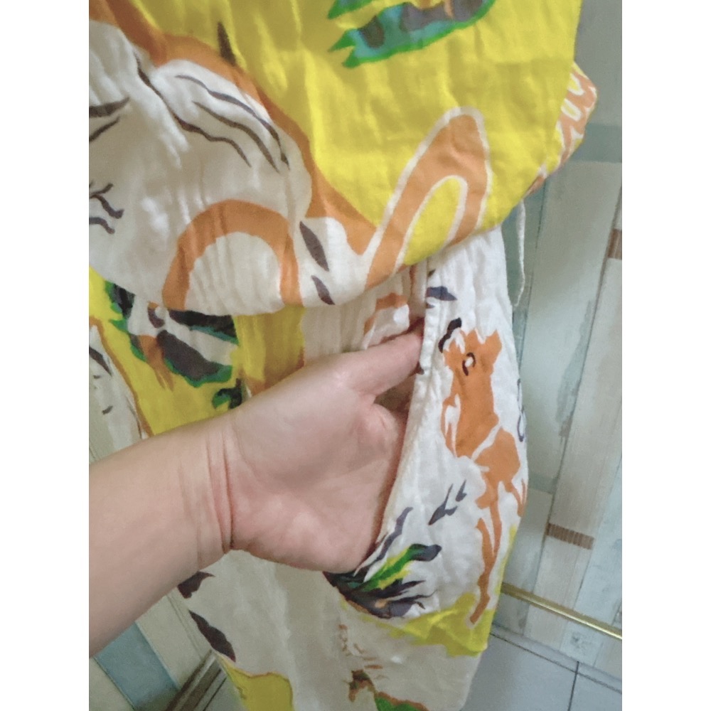 二手衣 夏威夷風 平口連身褲裝-細節圖4