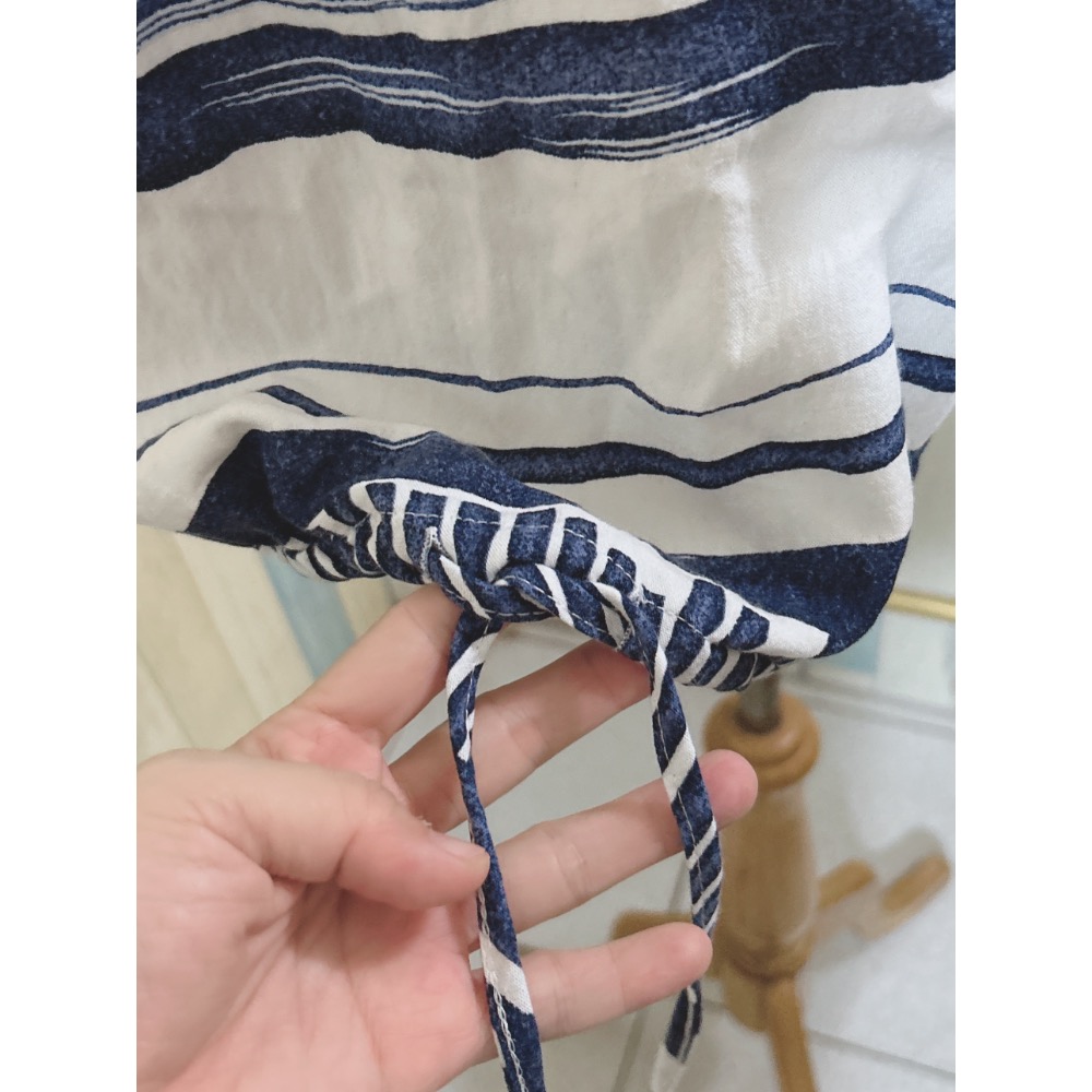 二手衣 棉質短袖條紋上衣-細節圖5