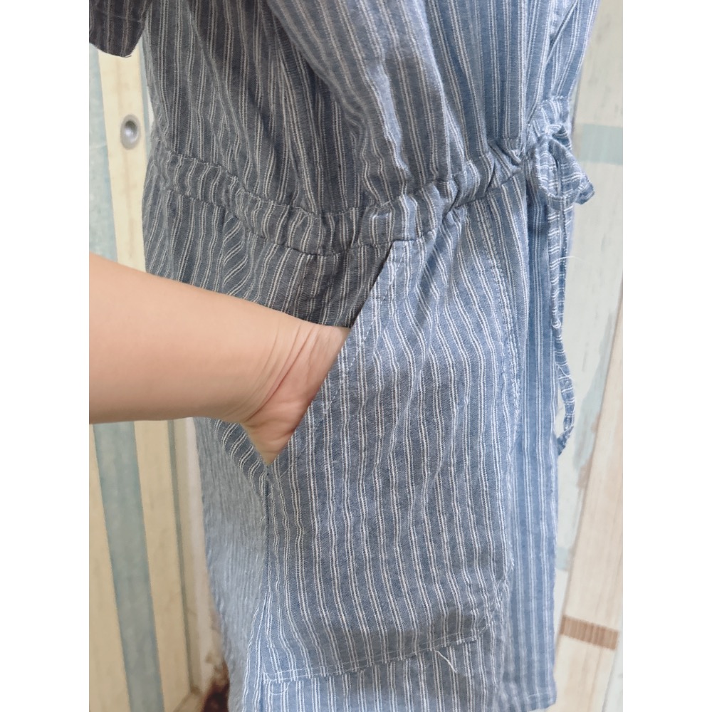 二手衣 Mina條紋長版上衣-細節圖4