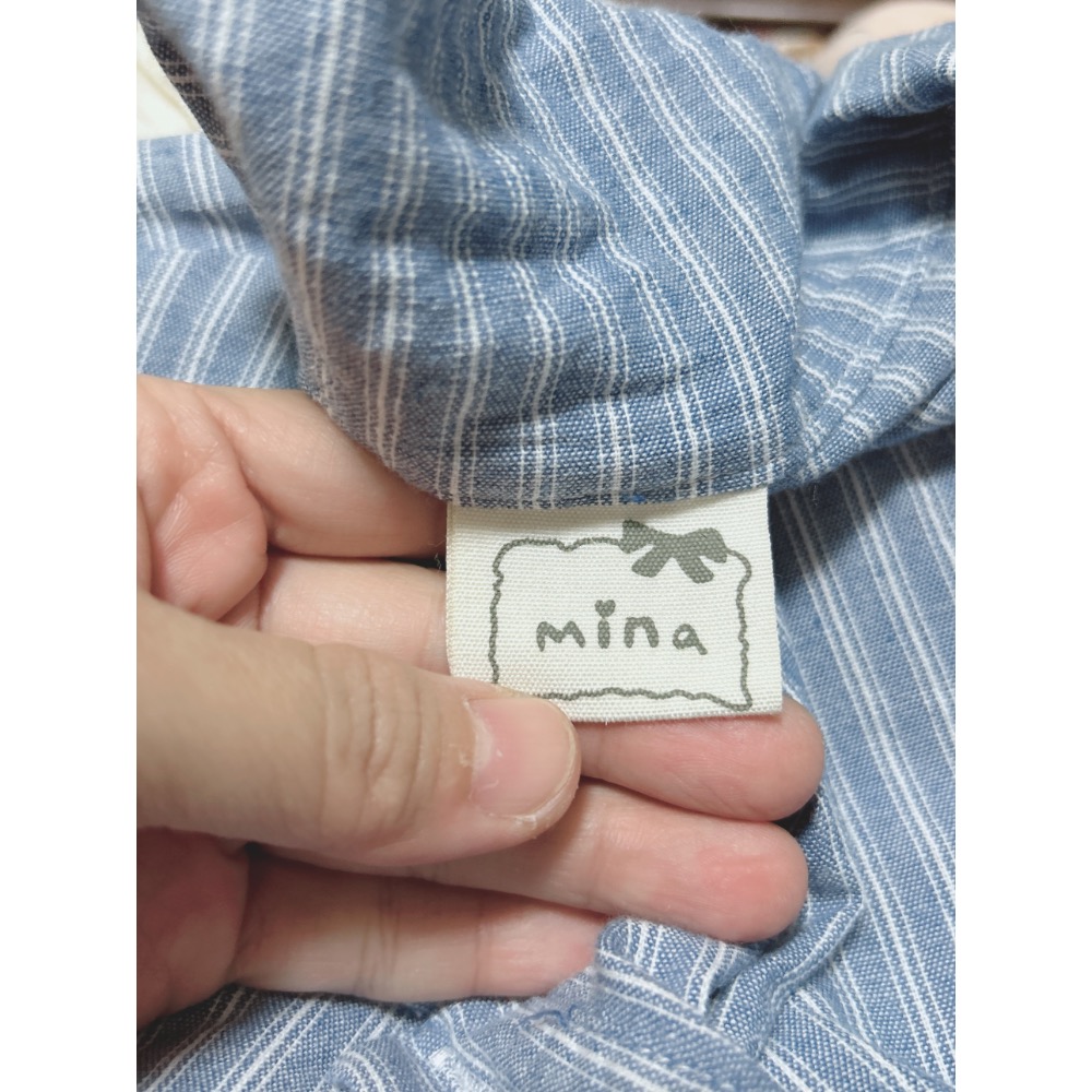 二手衣 Mina條紋長版上衣-細節圖5