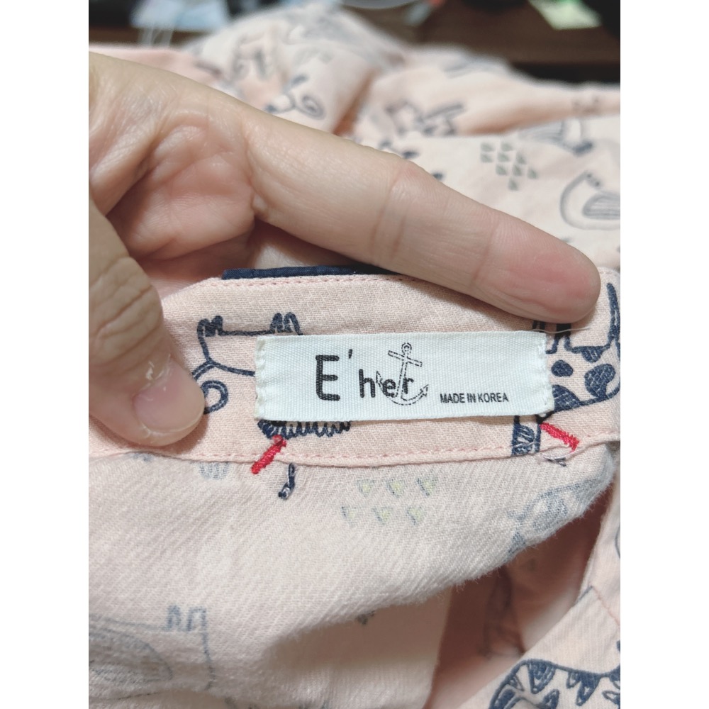 二手衣 韓國動物印花 短袖上衣-細節圖5