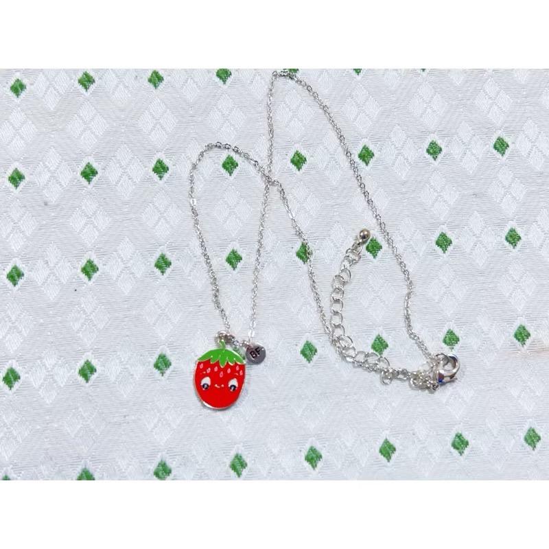 紅色草莓鎖骨鏈 項鍊-細節圖2