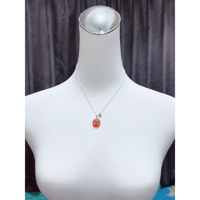 紅色草莓鎖骨鏈 項鍊-細節圖3