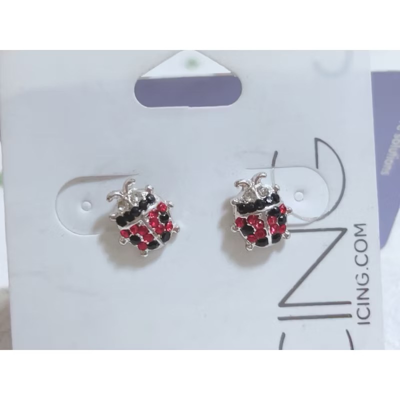 ICING水鑽瓢蟲耳釘-細節圖2