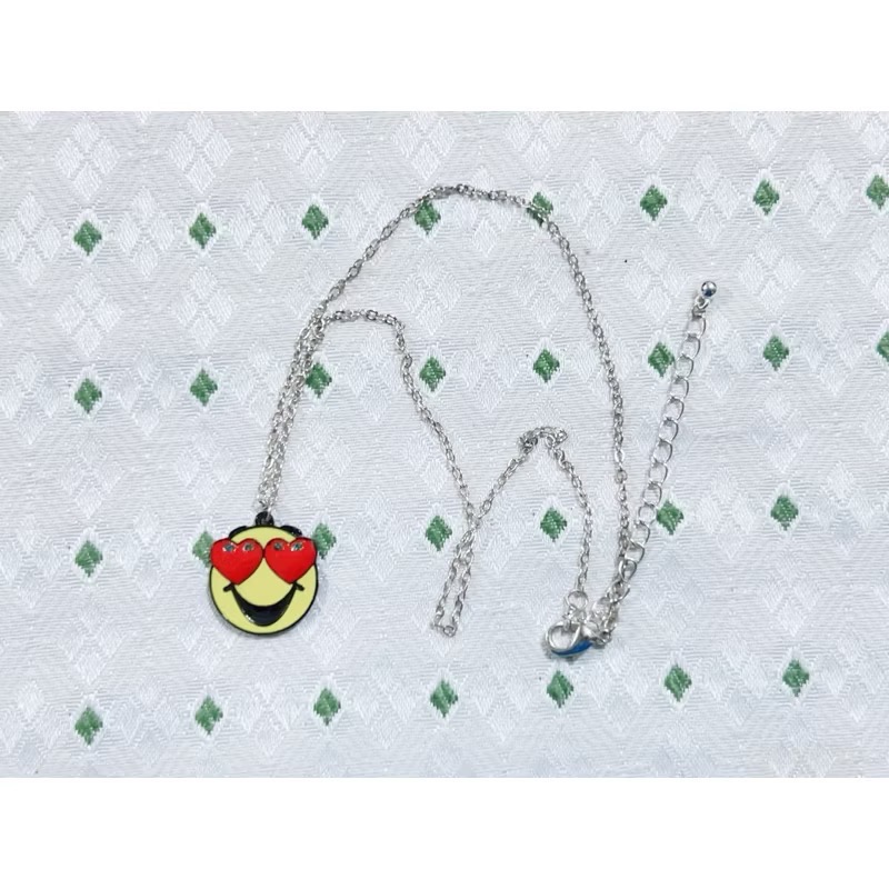 愛心眼睛笑臉鎖骨鏈 項鍊-細節圖2