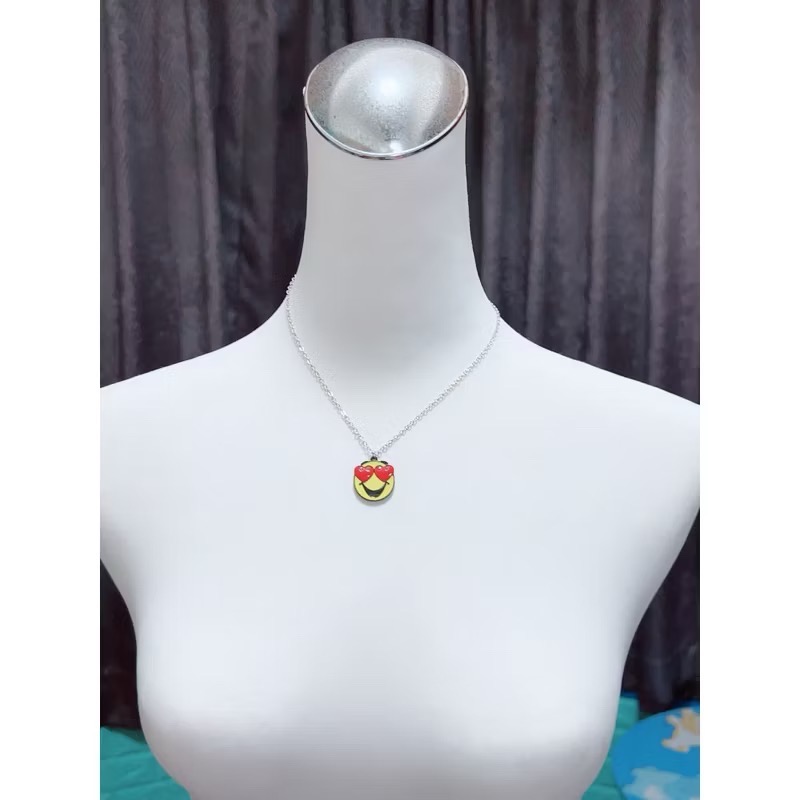 愛心眼睛笑臉鎖骨鏈 項鍊-細節圖3