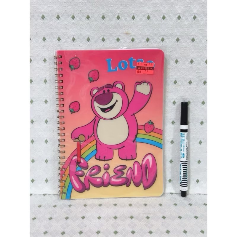 草莓熊 熊抱哥 25K線圈筆記本-細節圖2