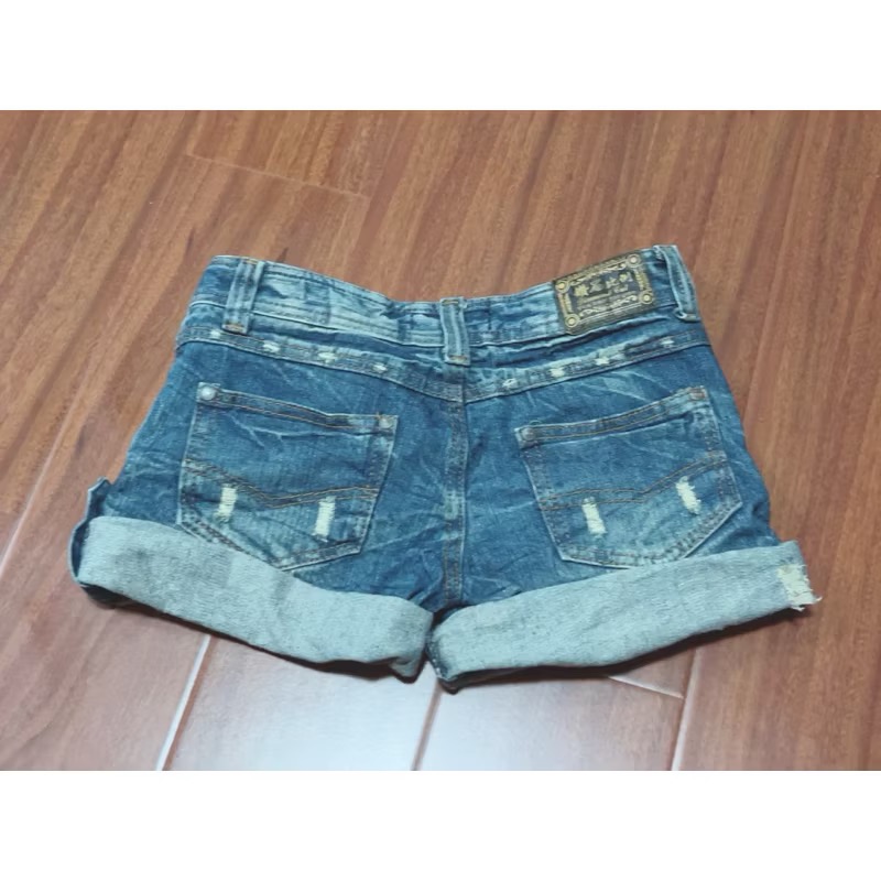 二手衣 鑽石比例牛仔熱褲 牛仔短褲-細節圖2