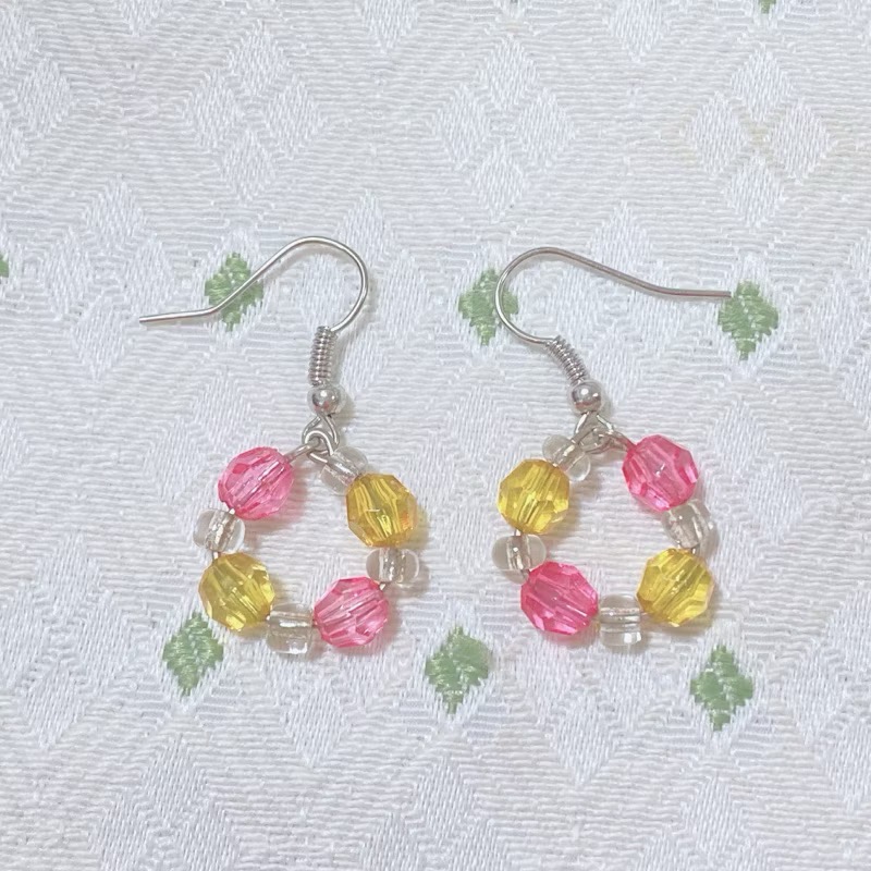 全新 串珠耳環耳勾款-規格圖1