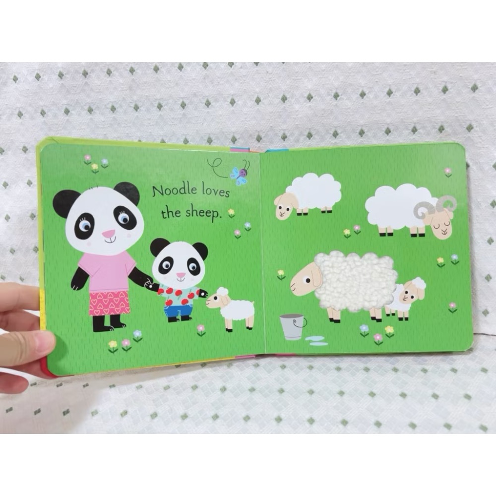 二手親子英文觸摸書 Noodle Loves the Beach-細節圖3