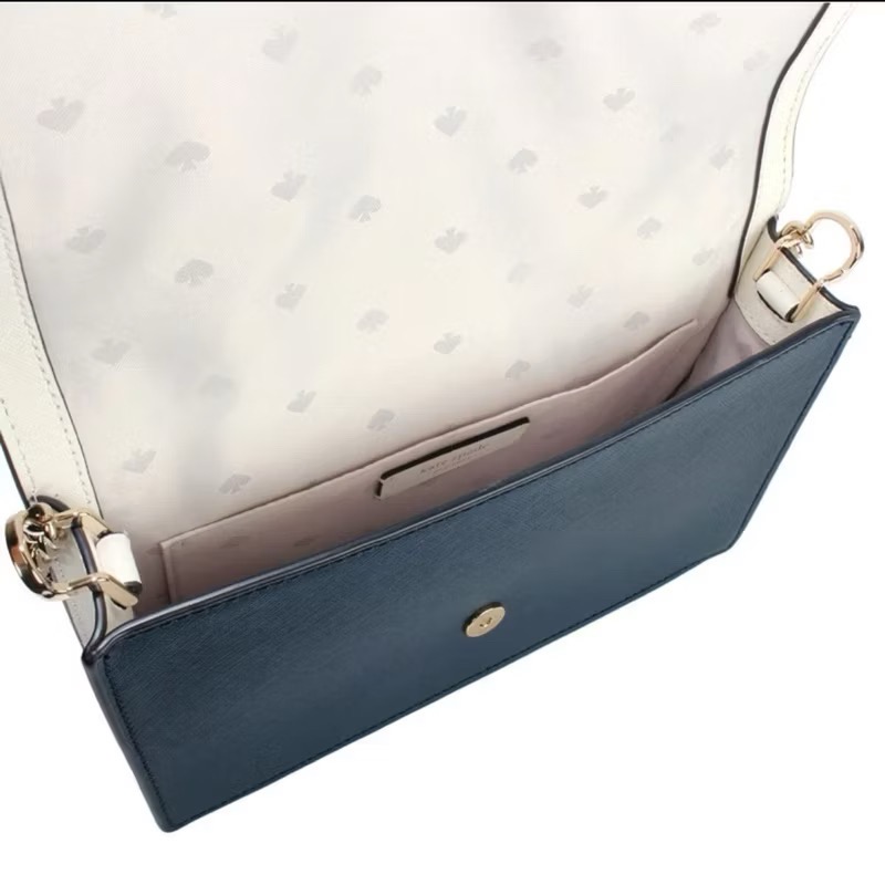Kate Spade 撞色防刮皮革磁釦鍊帶斜背兩用包-細節圖7