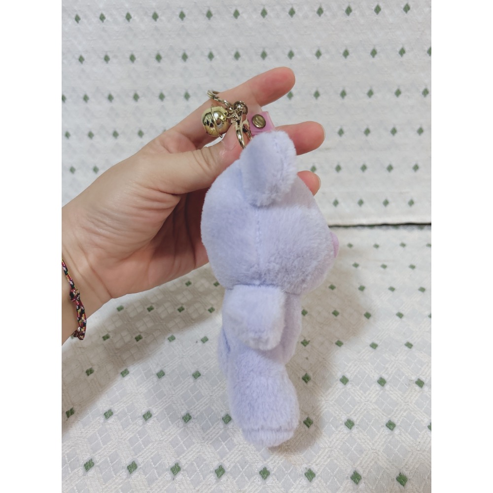 紫色小熊 毛絨鑰匙圈 糖果色系鑰匙圈-細節圖2