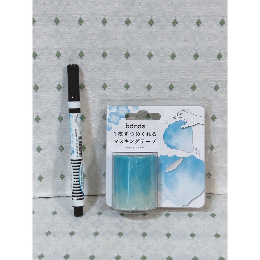 日本 Bande 花朵系列花瓣紙膠帶（藍）-細節圖3