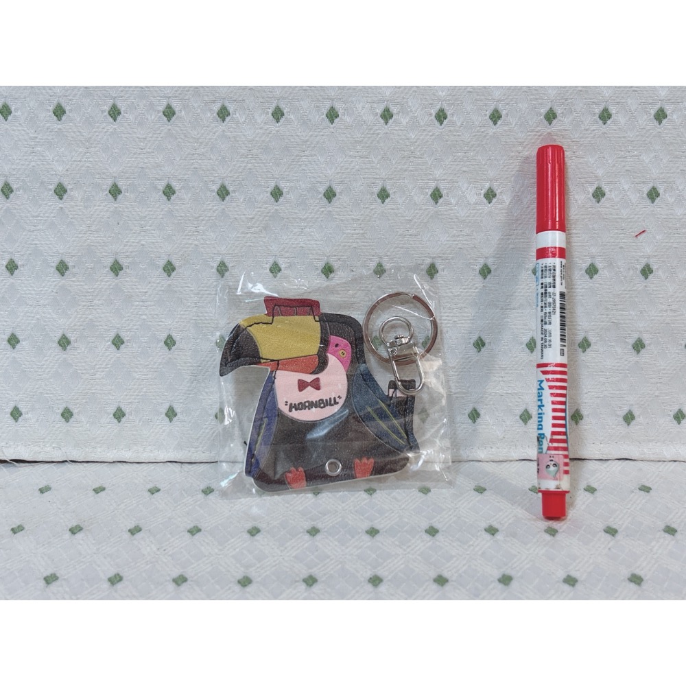 全新皮質犀鳥磁扣套鑰匙圈-細節圖2