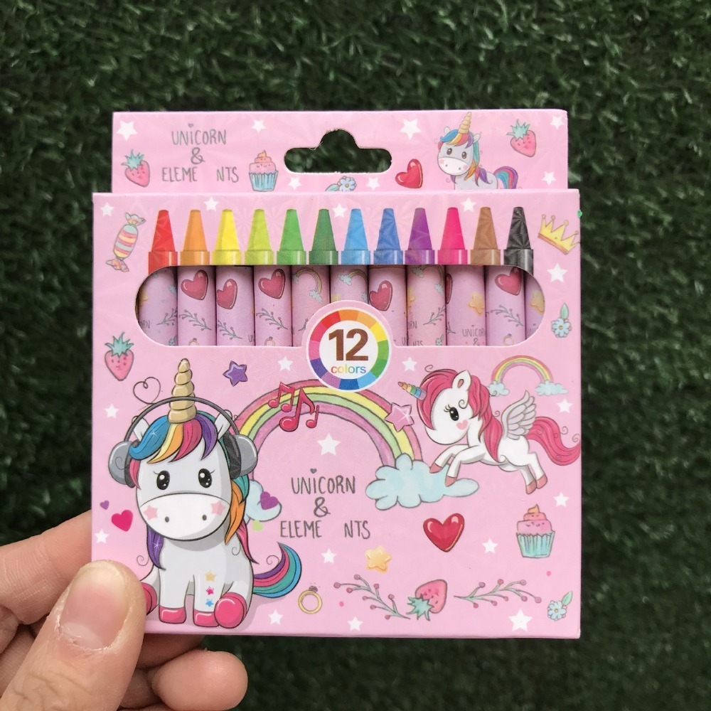現貨 12色蠟筆 兒童蠟筆 蠟筆 兒童繪畫塗鴉筆 美術用品 獎勵品 小禮物 畫筆 文具 開學禮 著色筆-規格圖2