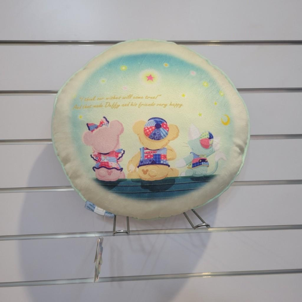 日本迪士尼 達菲 畫家 雪麗梅 圓型抱枕 靠枕-細節圖2