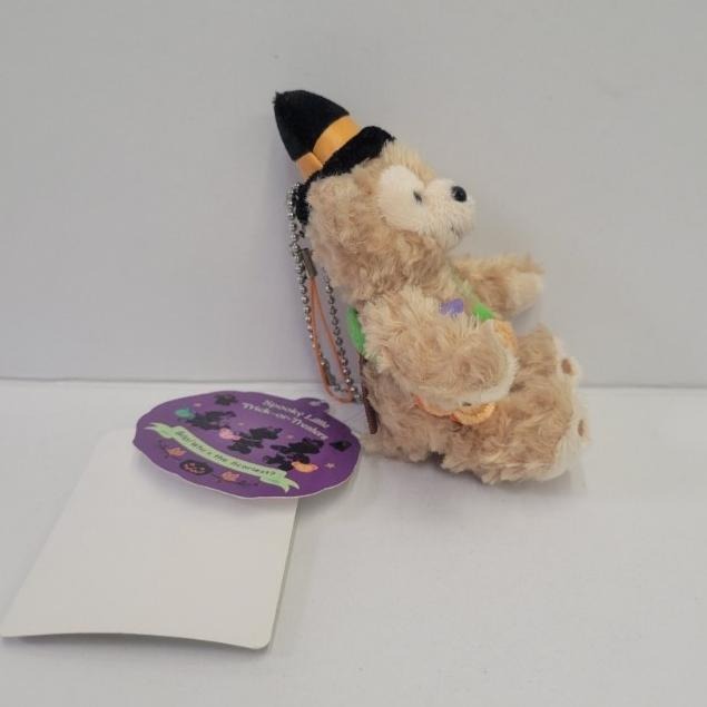 全新 日本 迪士尼 海洋 樂園 2016 萬聖節 南瓜 達菲 DUFFY 坐姿吊飾-細節圖2