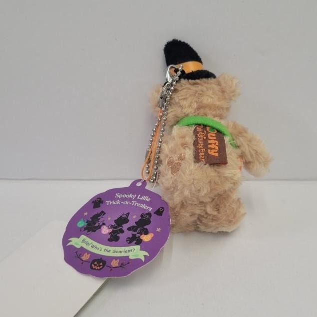 全新 日本 迪士尼 海洋 樂園 2016 萬聖節 南瓜 達菲 DUFFY 坐姿吊飾-細節圖3