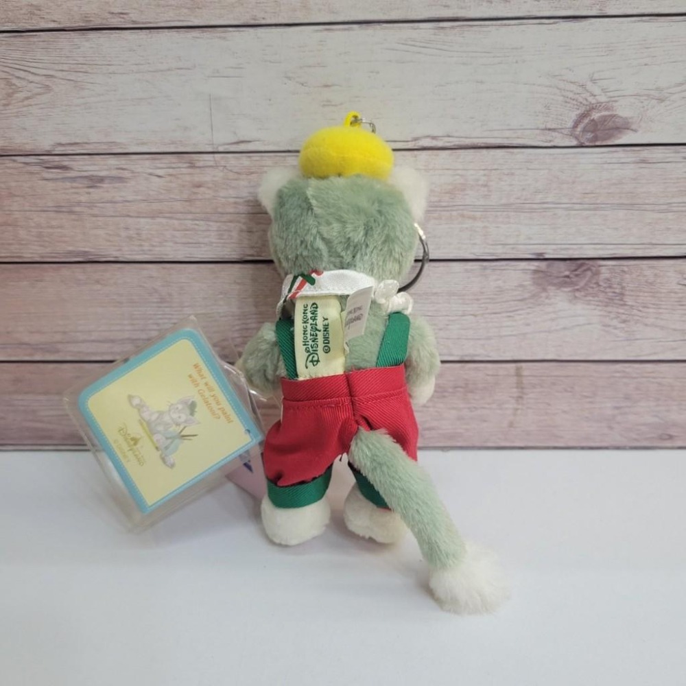 香港迪士尼 樂園 畫家貓 傑拉托尼 傑拉東尼 工作服 吊帶褲 站姿 吊飾 鑰匙圈 A11-細節圖2