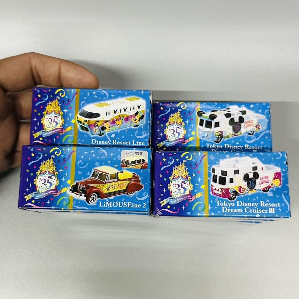 日本 迪士尼樂園 35周年 限定版 Tomica 多美小汽車  巴士 雙層列車 米奇 disney 《日本玩具屋》-細節圖2