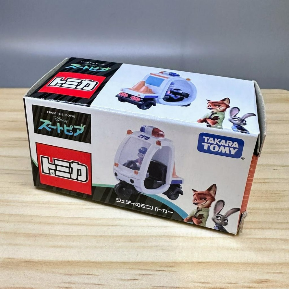 全新 日本 迪士尼 動物方程式 朱蒂 尼克 警車 巡邏車 麵包車 箱型車 TAKARA TOMY Tomica-細節圖2