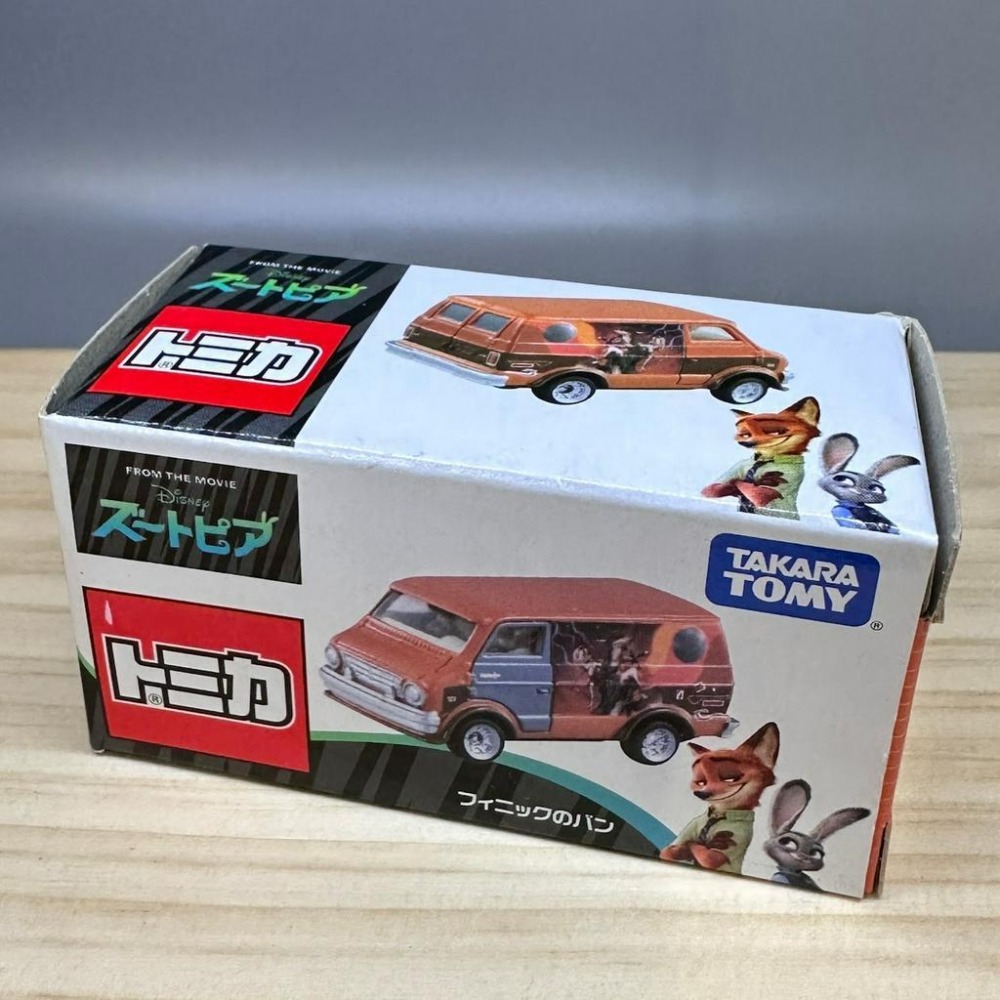 全新 日本 迪士尼 動物方程式 朱蒂 尼克 警車 巡邏車 麵包車 箱型車 TAKARA TOMY Tomica-細節圖3