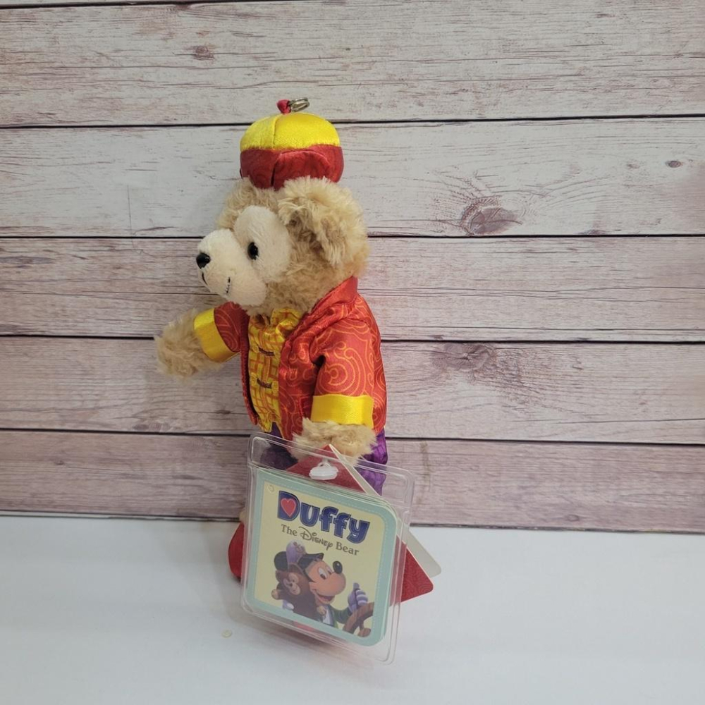 香港 迪士尼樂園 達菲 Duffy 2018年 新年 鑰匙圈 吊飾 站姿吊飾  玩偶吊飾 絕版 A005-細節圖2