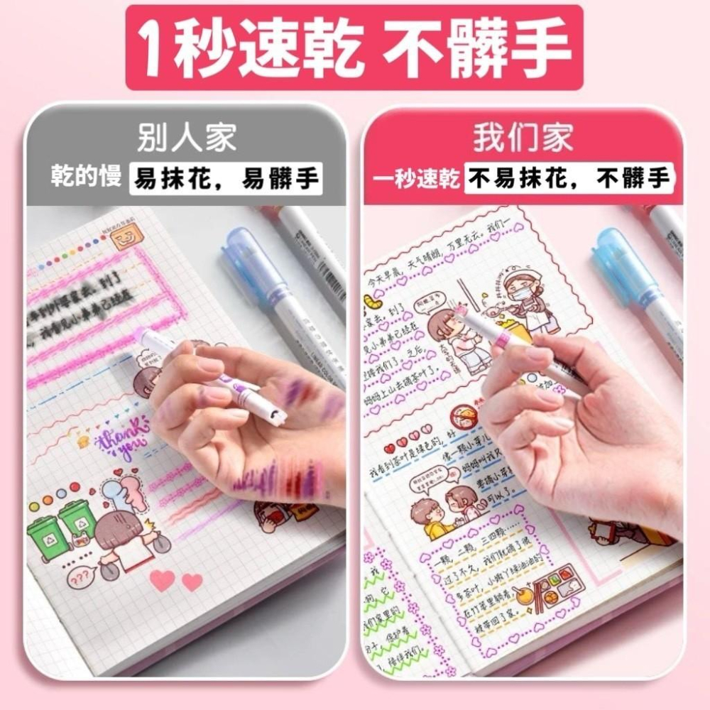 【小薰選品】手帳花邊筆 標記筆 熒光筆 塗鴉筆 花型筆 繪畫筆 重點筆 手賬筆 曲線筆 手帳裝飾筆 曲線筆 花型輪廓-細節圖4