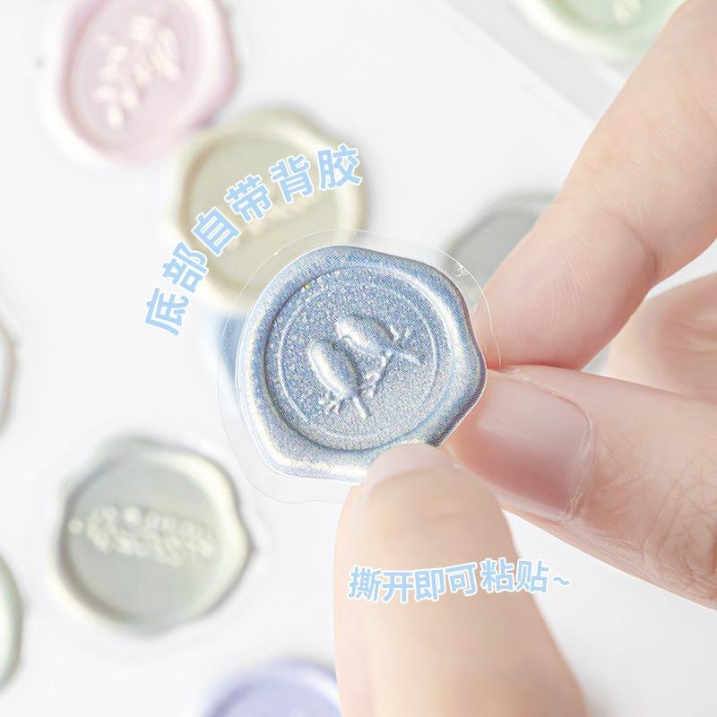 【小薰選品】台灣現貨 火漆封印 裝飾貼 浮雕貼紙 火漆貼紙 封口貼 信封貼紙 手帳貼紙 裝飾貼紙 喜帖貼紙-細節圖3