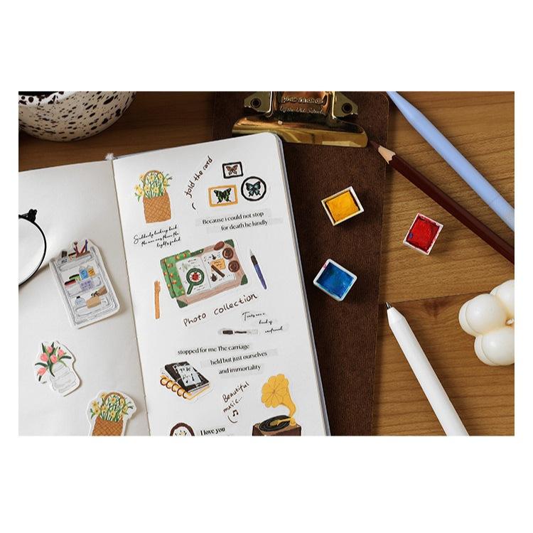 【小薰選品】台灣現貨 旅行速寫系列 和紙 貼紙 旅行 小物 手賬 裝飾 diy 小貼畫 雜誌 城市 水彩插畫-細節圖7