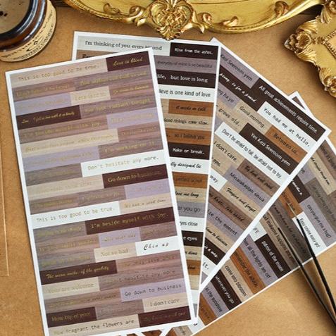 【小薰選品】台灣現貨 書寫人生系列 手帳貼紙 英文裝飾貼紙 手帳英文貼紙 英文素材貼紙 復古英文字母 手帳 DIY-細節圖2