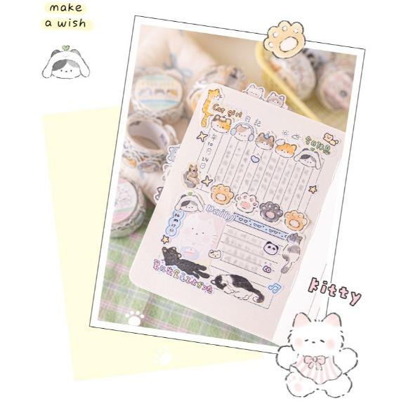 【小薰選品】台灣現貨 陌墨 貓咪扭蛋系列 膠帶 貓咪貼紙 手帳膠帶 貓掌 貓背影膠帶 貼紙包-細節圖6