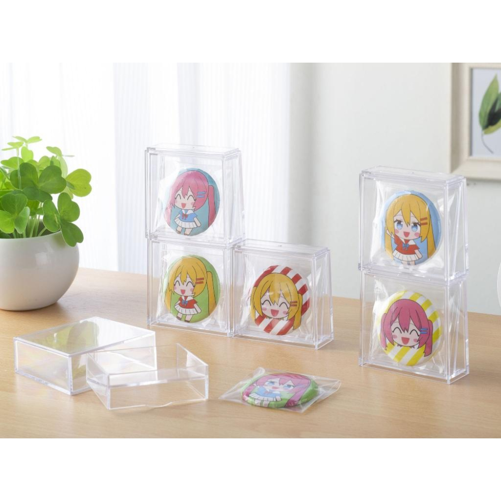 【小薰選品】日本製 INOMATA 徽章 別針 置物盒 展示架 收納盒 收藏盒 壓克力展示架-細節圖7