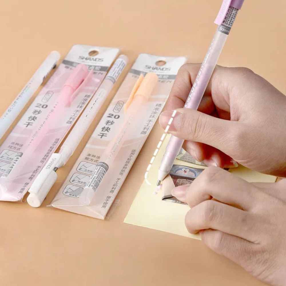 【小薰選品】台灣現貨 速乾點膠筆 點點膠筆 筆型膠 點點膠 手帳裝飾筆 膠水 膠水筆 筆型膠水 點點筆 黏貼筆-細節圖2