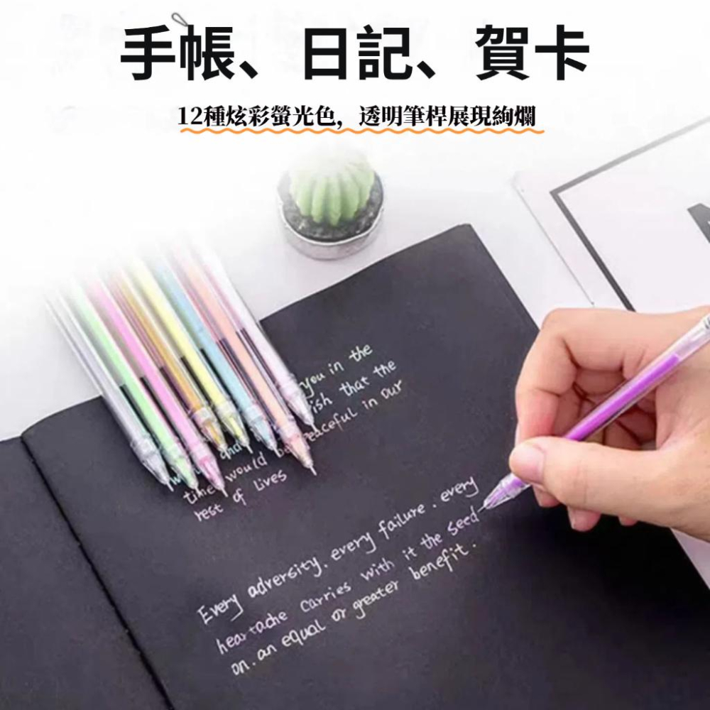 【小薰選品】金屬高光筆 手帳筆 糖果色 繪畫筆 亮光筆 可寫黑紙 閃光筆 金屬色牛奶筆 糖果色針管筆 螢光色 高光筆-細節圖3