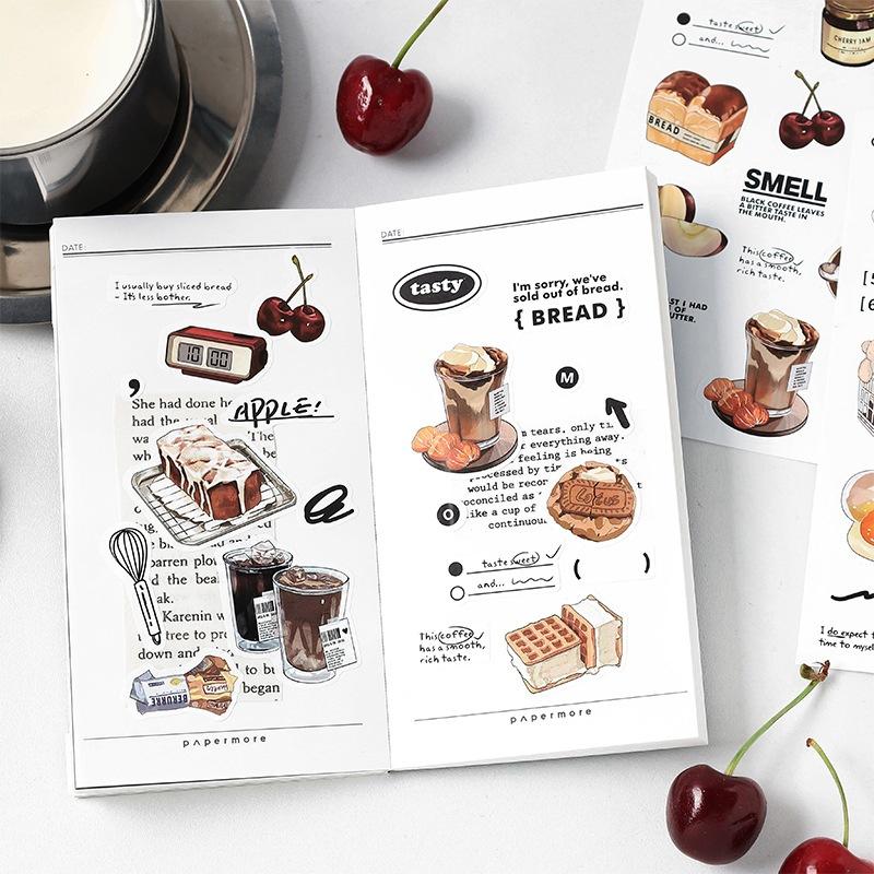 【小薰選品】台灣現貨 週末便利店 貼紙 手帳貼紙 素材貼紙 裝飾貼紙 簡約貼紙 銅版貼紙 插畫貼紙 裝飾貼紙 拼貼素材-細節圖5