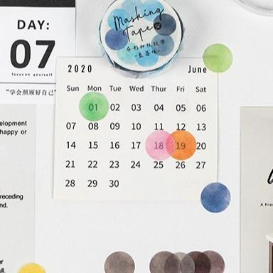 【小薰選品】Infeel.me 台灣現貨 水果硬糖 紙膠帶 彩色圓點 標記貼紙 水彩暈染 裝飾貼紙 手帳貼紙 手作貼紙-細節圖6