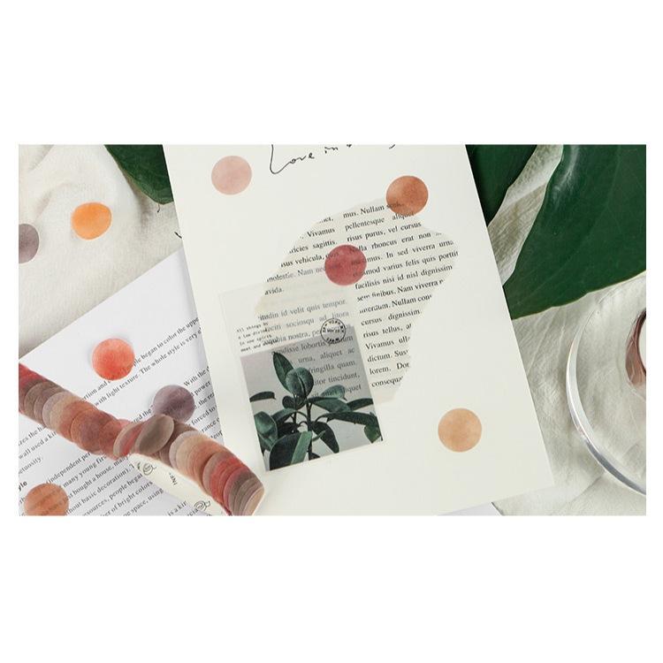 【小薰選品】Infeel.me 台灣現貨 水果硬糖 紙膠帶 彩色圓點 標記貼紙 水彩暈染 裝飾貼紙 手帳貼紙 手作貼紙-細節圖7